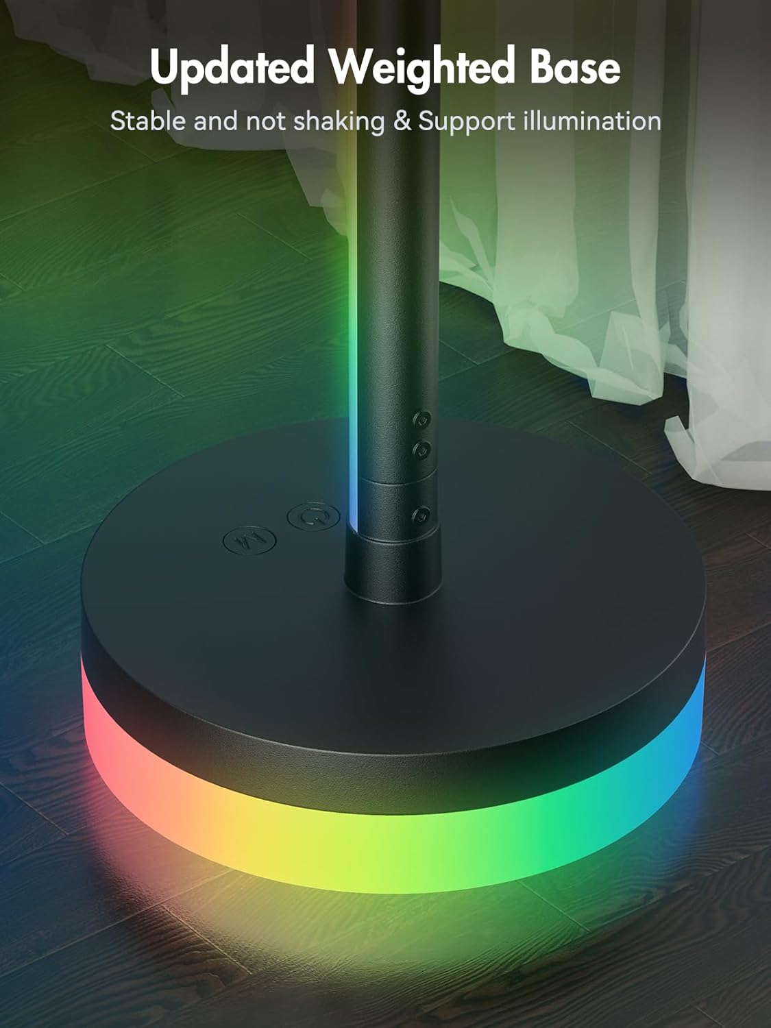 OIYN RGBICW Corner Floor Lamp Pro — 1300lm Ultra Bright - Scale and Dimension Reference