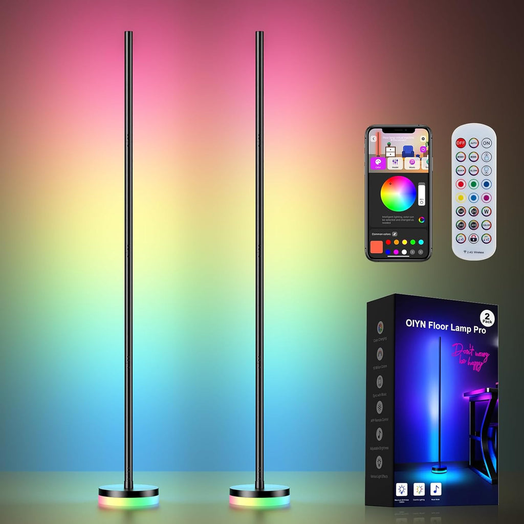 OIYN RGBICW Corner Floor Lamp Pro — 1300lm Ultra Bright - Feature Showcase 8
